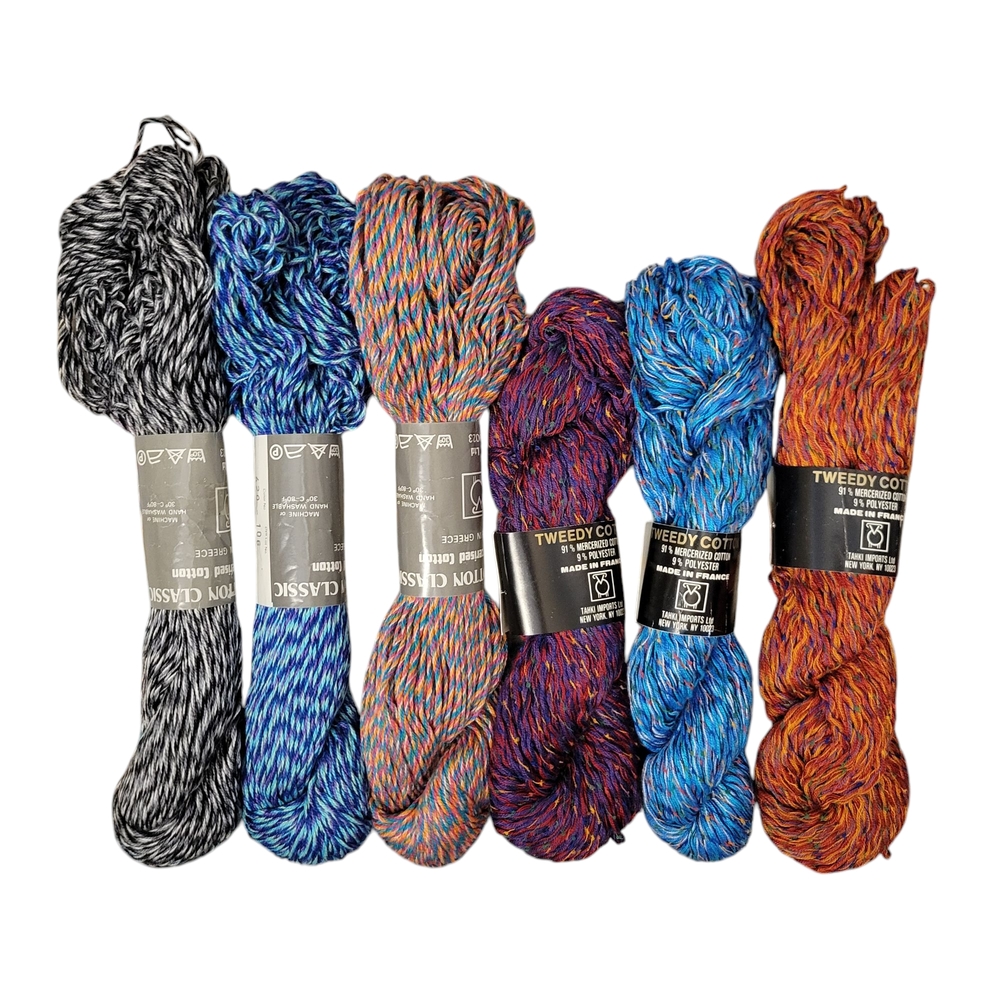 Lot of 6 Tahki Tweedy Cotton Classic Yarn